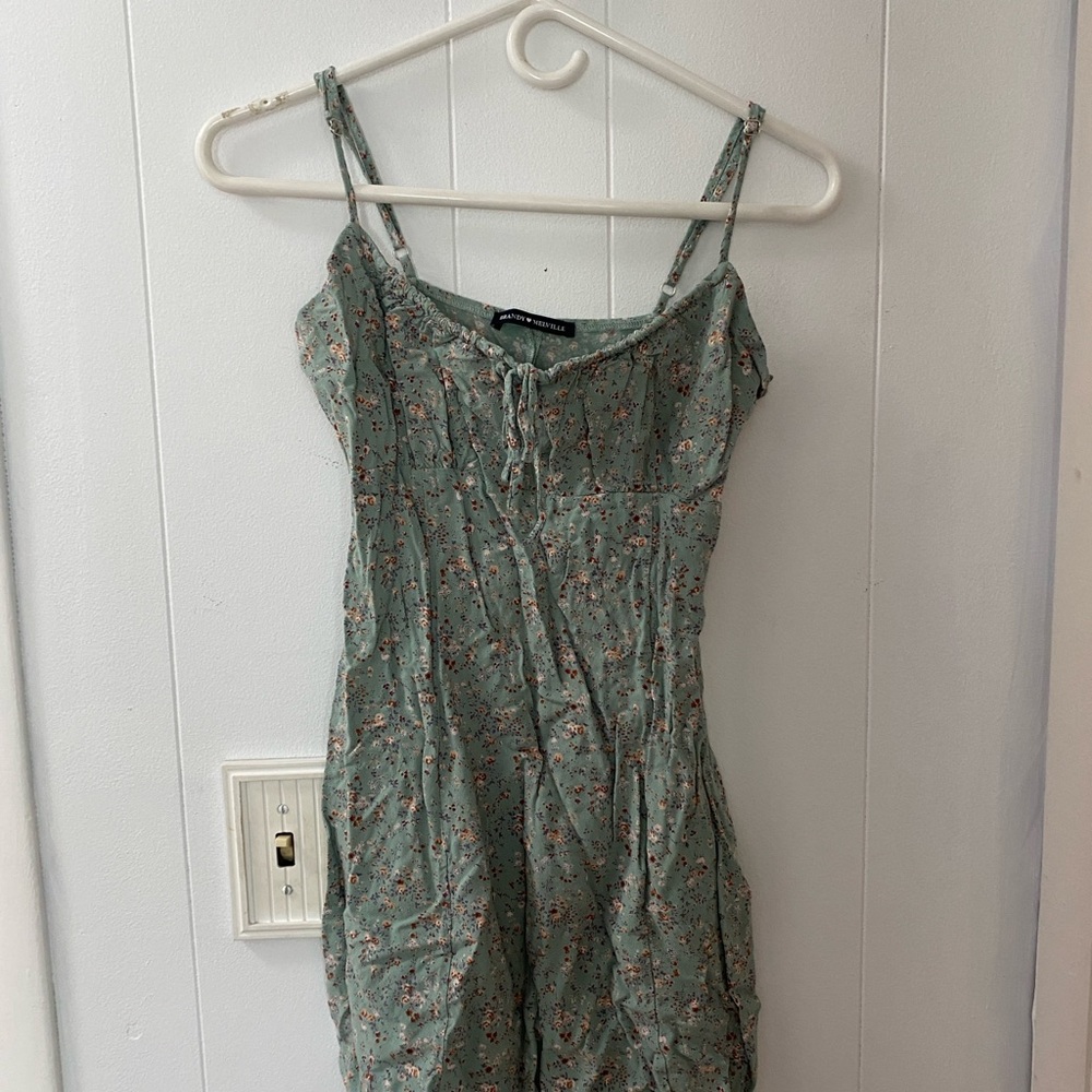 Brandy Melville Green Floral Dress